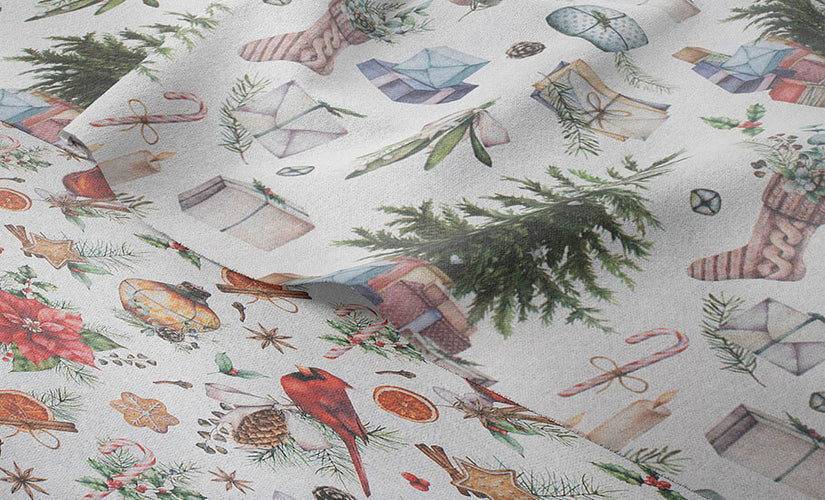 Christmas Curtain & Cushion Fabric