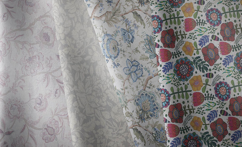 Floral Curtain & Upholstery Fabric