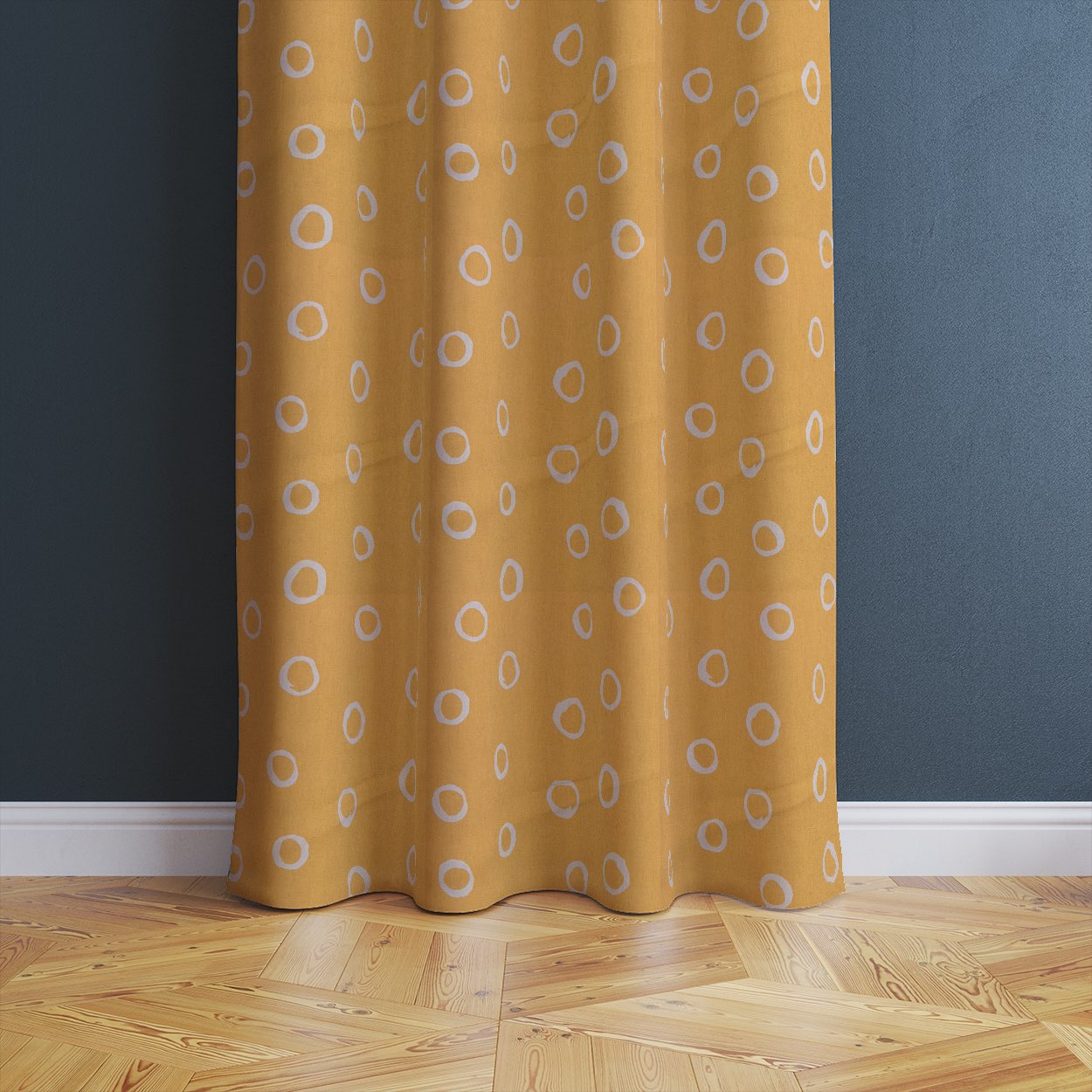 Spotted made to measure curtain and blind fabrics in various dot designs.