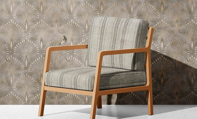 Brown upholstery fabric in rustic and natural tones