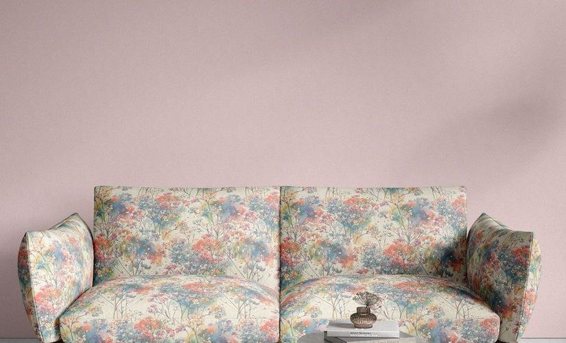 Natural upholstery fabrics in oat, flax and neutral tones for chairs and sofas.