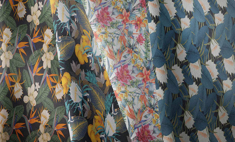 Tropical Curtain & Upholstery Fabric