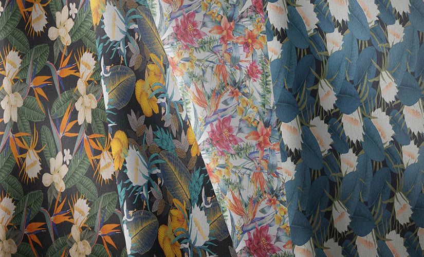 Tropical Curtain & Upholstery Fabric