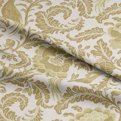  This image showcases the beautiful texture and color of the Acanthus Linen Curtain Fabric 