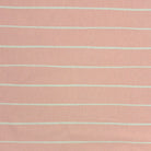 Blush striped curtain fabric with a soft pink hue and elegant horizontal lines.