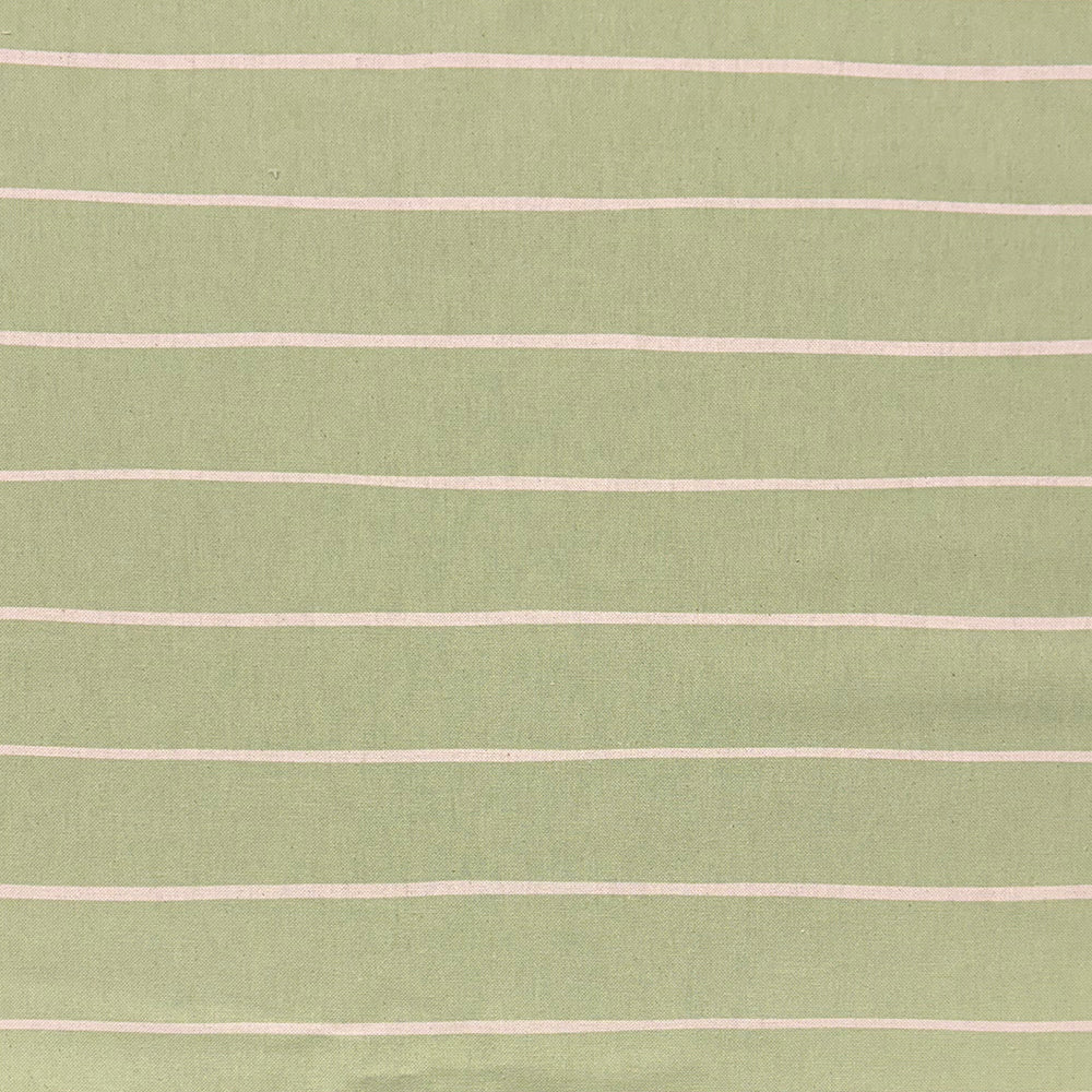 Lemongrass striped curtain fabric with a fresh, citrus-inspired yellow-green tone.