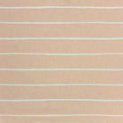 Natural striped curtain fabric with neutral tones and a classic stripe pattern.