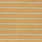 Ochre striped curtain fabric with warm golden hues and a timeless stripe design.