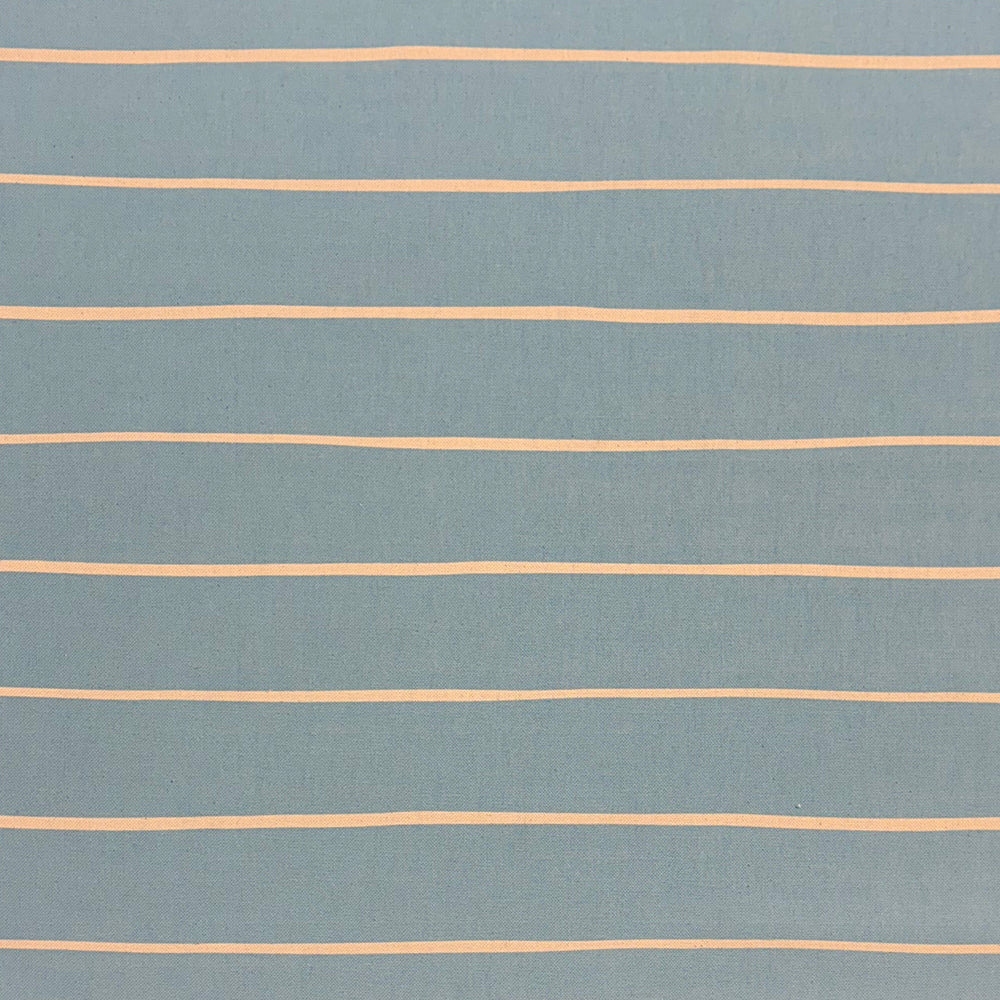 Sky blue striped curtain fabric with a soft pastel shade and elegant horizontal lines.
