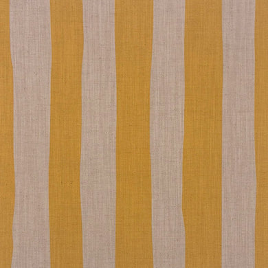Ochre yellow striped upholstery fabric – linen-blend Altena fabric with warm mustard stripes