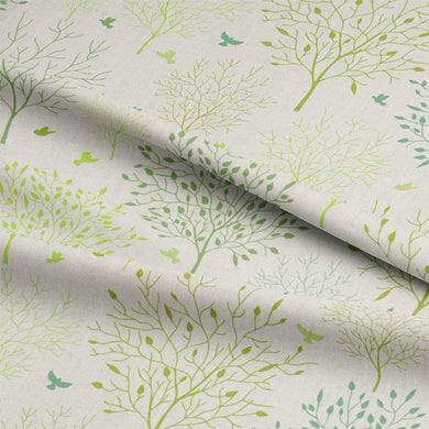 Arboretum Linen Curtain Fabric - Green