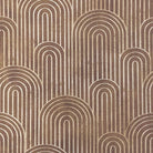 Archway henna red velvet upholstery fabric with repeating arch print