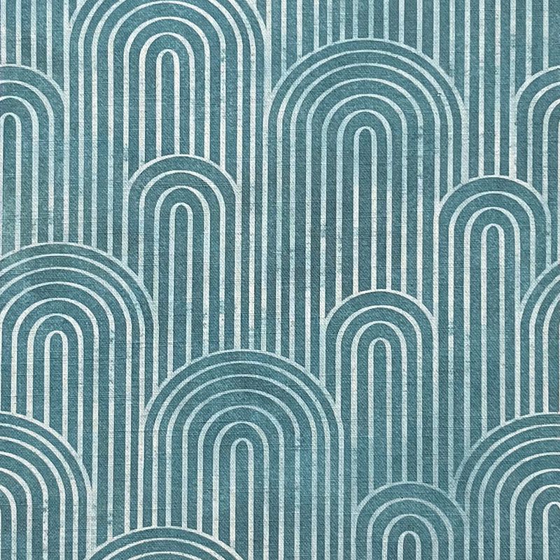 Archway jade green velvet upholstery fabric with soft vertical arches