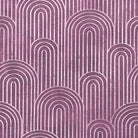 Archway mauve pink velvet upholstery fabric with retro arch design