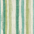 Flat image showing Austin Stripe Green curtain fabric with soft linear pattern