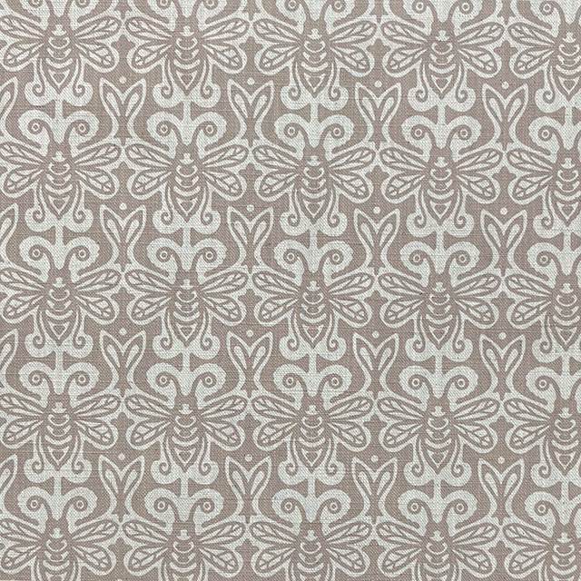 Bees Queen Blue - Animal Curtain Fabric