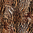 Bengal tiger print fabric flat image with warm animal stripe design