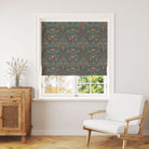 Roman blind made in Bloomsbury animal curtain fabric with William Morris style print