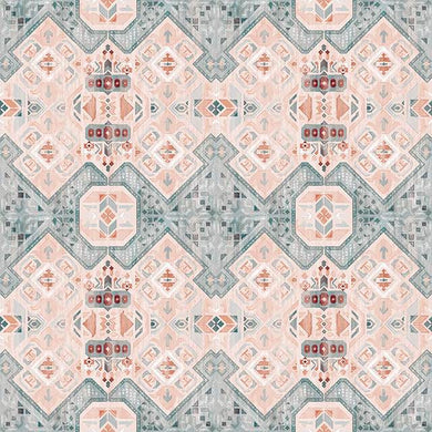 Boho Ankara Linen Upholstery Fabric in Earthy Tones, Perfect for Rustic Home Decor