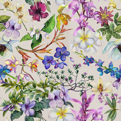 Botanics Linen Curtain Fabric - Natural