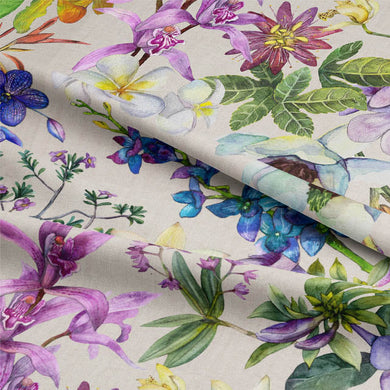 Botanics Linen Curtain Fabric - Natural