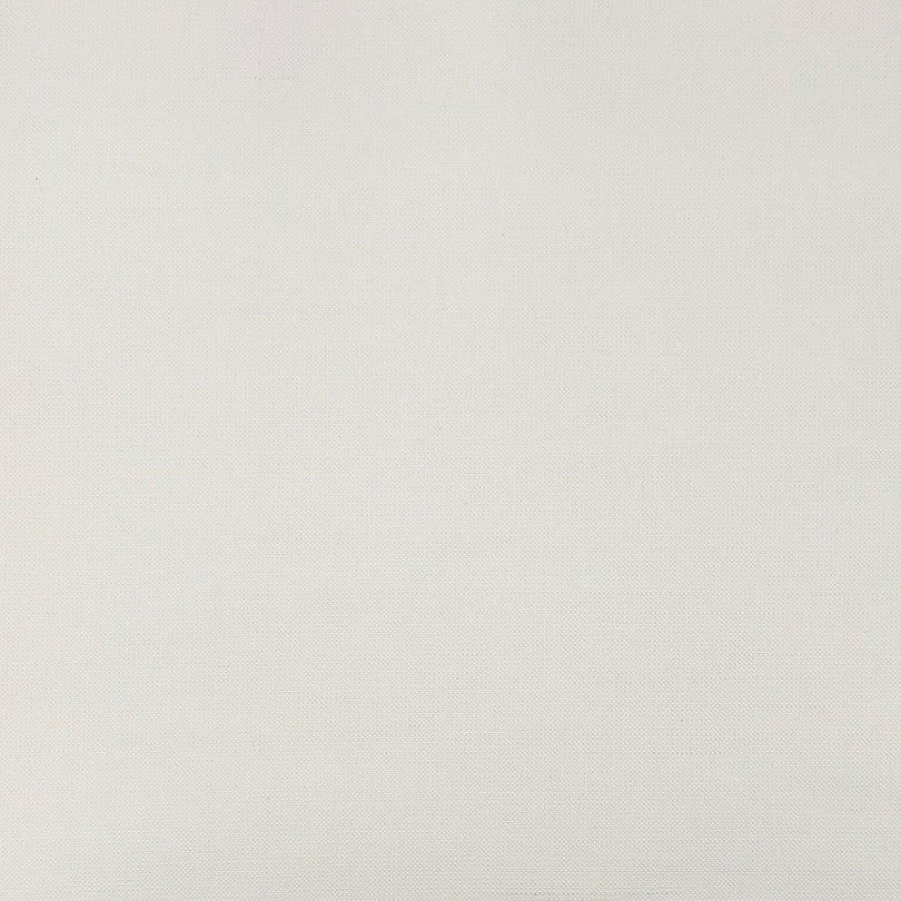 Boughton Plain White heavyweight upholstery fabric swatch on a linen blend basecloth