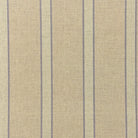 Braemar Navy striped upholstery fabric flat image, dark blue cotton-linen stripe fabric by the metre for seating and curtains