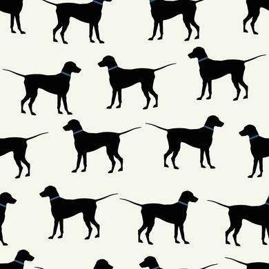 Buddy Cotton Curtain Fabric in Black 