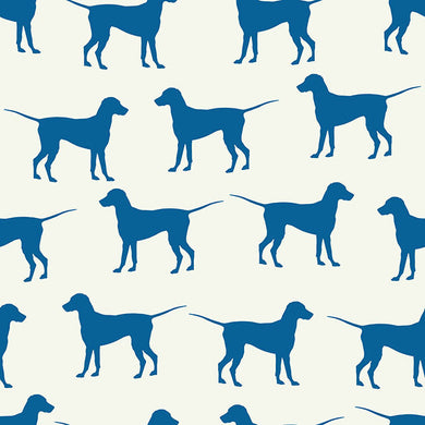 Buddy Cotton Curtain Fabric Sample - Blue