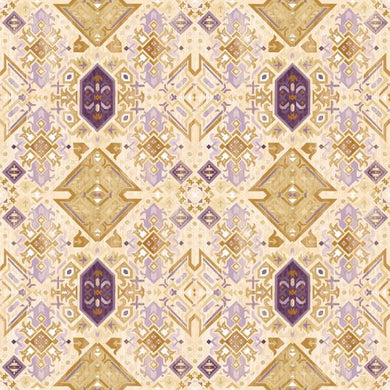 Boho Bursa Upholstery Fabric in vibrant teal color with intricate floral pattern
