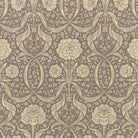 Camellia Damask Beige linen curtain fabric with softly defined flowers and flowing leaves