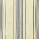 Camellia Stripe Charcoal linen curtain fabric with elegant grey lines and warm neutral bands