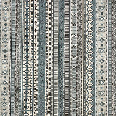 Kalaat Stripe Teal - Moroccan Inspired Upholstery Fabric