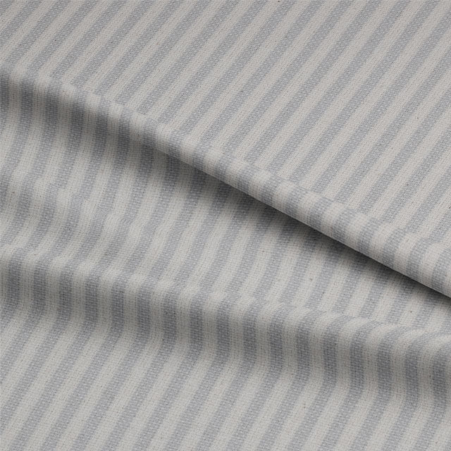 Chelsea Ticking Stripe Fabric in rustic brown and white pattern