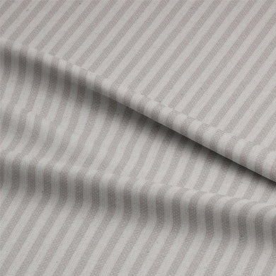 Chelsea Ticking Stripe Fabric in vintage brown and white pattern