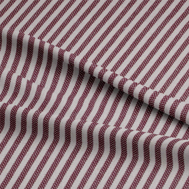 High angle view of Chelsea Ticking Stripe Fabric in light gray