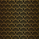 Ebony gold art deco velvet upholstery fabric with luxury geometric shell pattern