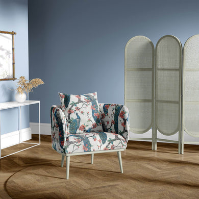Chinoise Peacock Curtain Fabric
