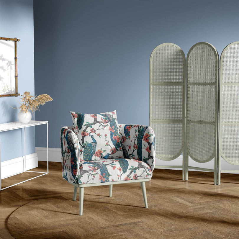 Chinoise Peacock Curtain Fabric