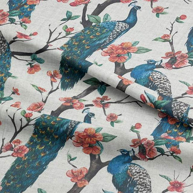 Luxurious Chinoise Peacock Upholstery Fabric for Elegant Home Decor Projects