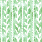 Green printed velvet upholstery fabric leaf design Cordelia