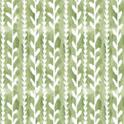 Pine green printed velvet upholstery fabric Cordelia leaf detail