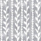 Silver printed velvet upholstery fabric Cordelia botanical design