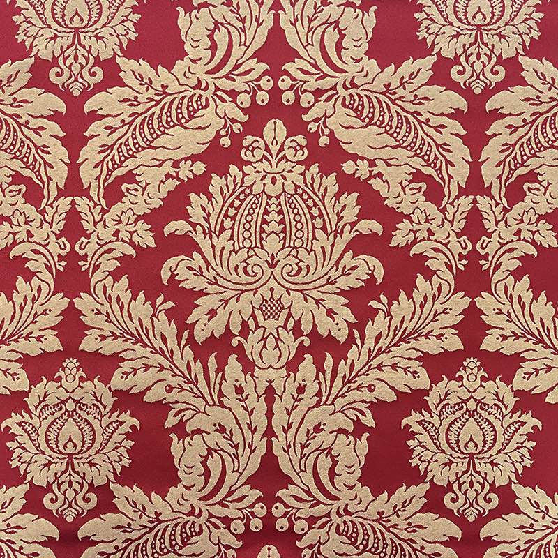 Traditional and timeless damask woven fabric with a subtle sheen