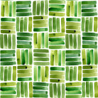 Dash Green flat washable curtain fabric by the metre with compact dash motif
