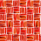 Dash Red flat 100% polycotton curtain fabric with compact red geometric dash design
