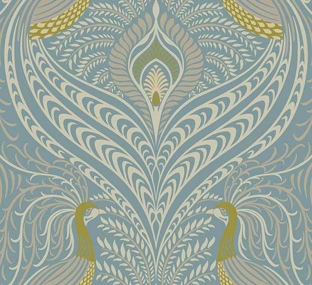 Deco Peacock Linen Curtain Fabric in Mineral color, a luxurious choice for elegant home decor