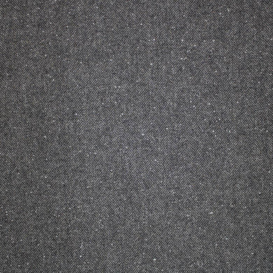 Deepdale Herringbone Wool Upholstery Fabric - Charcoal