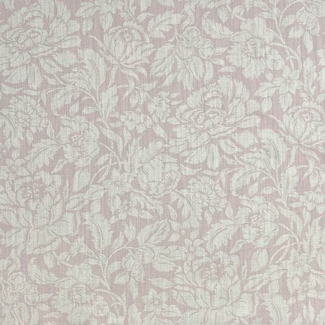 Elysia Dusky Pink - Pink Floral Upholstery Fabric