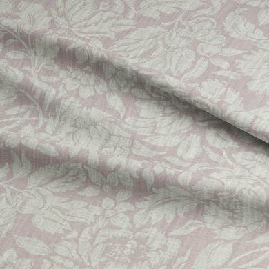 Elysia Dusky Pink - Pink Floral Furnishing Fabric